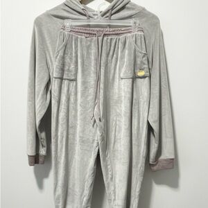 C&C California Light Gray Velour Hoodie